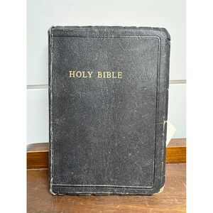 Vintage Harper Holy Bible Revised Standard Version Red Letter Edition 1952 Black